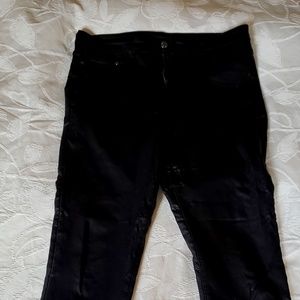 Express black faux leather pants size 33